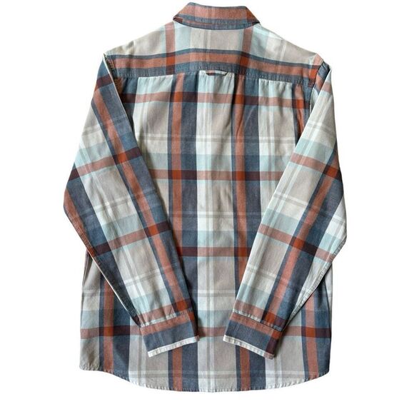 Pendleton Men’s Button Down Plaid Shirt size L Cotton Cream Blue Brown Modern - Picture 2 of 7